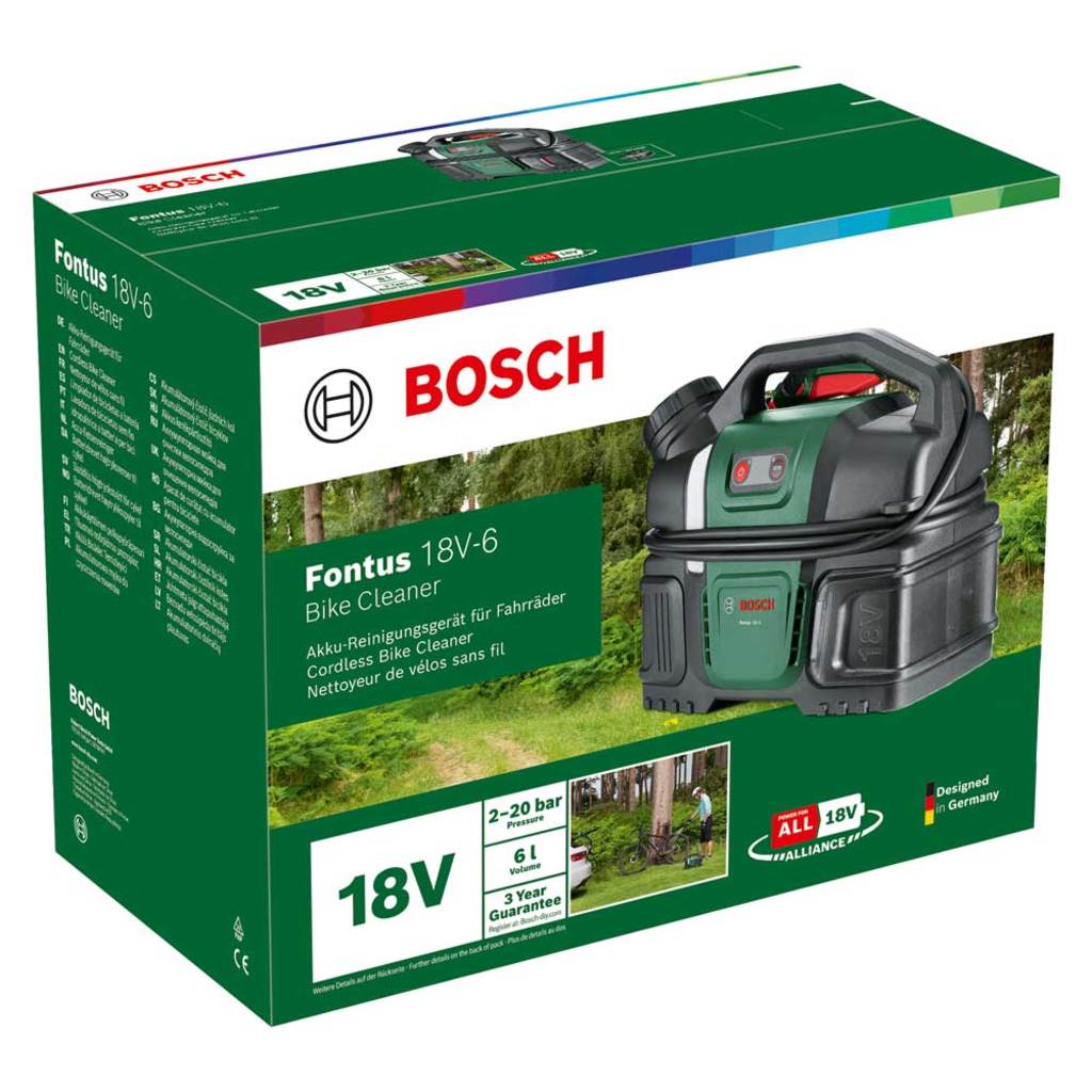 Kit per bici per detergente per pressione Fontus Grs Bosch Batteria 18V