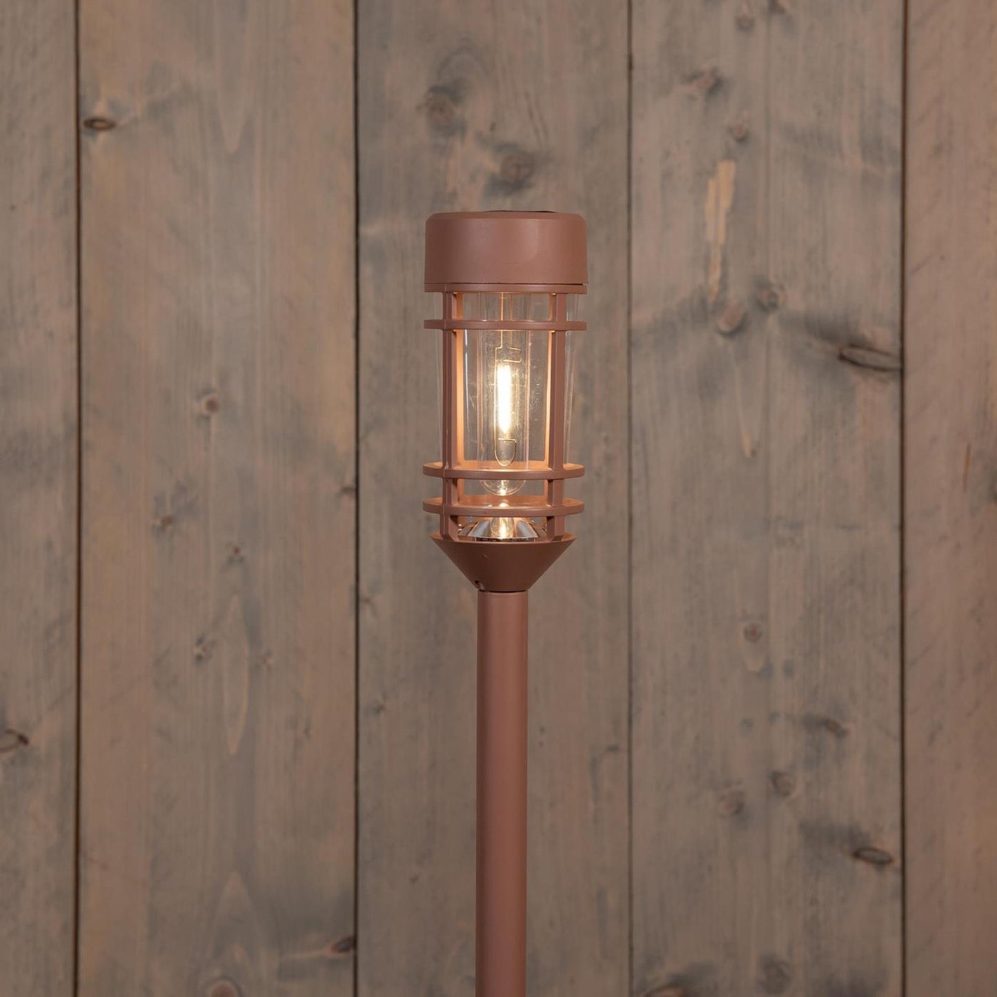 Anna's collection linterna solar led metal terra 7x48cm