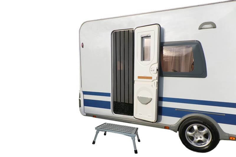 Escalón plegable de aluminio Victoria XL con superficie para caminar extra grande