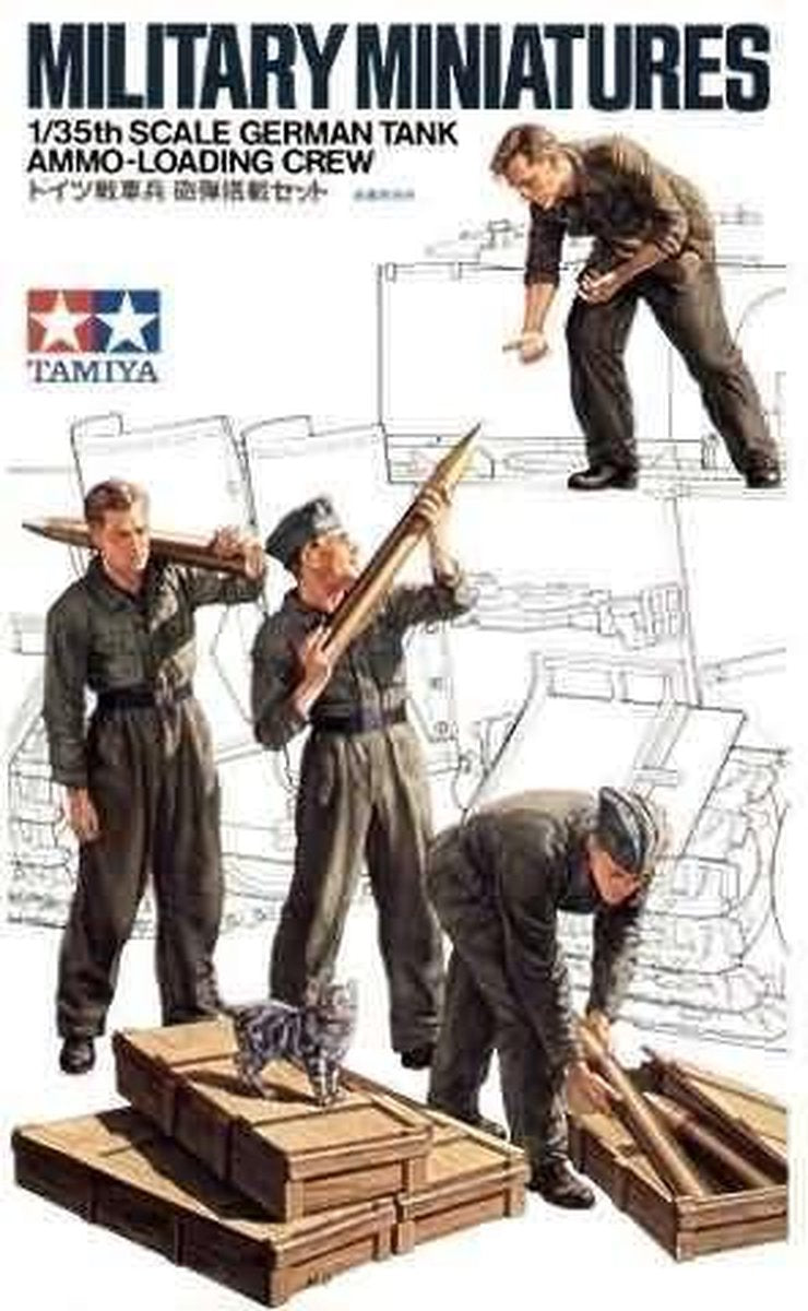 Tamiya modelbouwpakket militaire voertuigen - 35188 fig.-set tank ammo load. crew with 4 figures plastic - 1:35 - modelbouw
