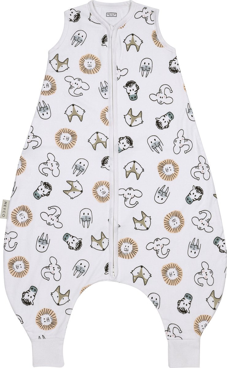 Meyco bebé animal bebé verano dormir mono mono - multicolor - 104cm - 0,5 tog