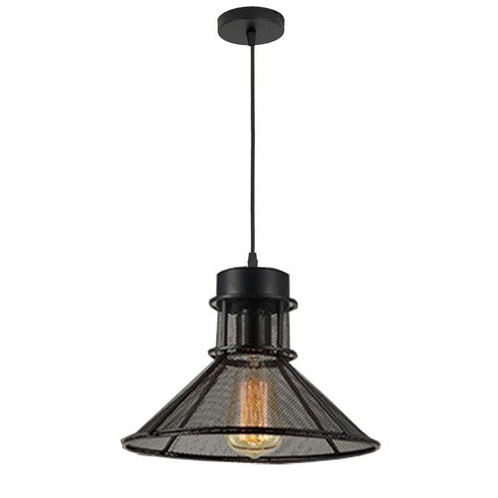 HomeStyle Pro Homestyle MK110-BB Lámpara colgante industrial 28x18 cm de black metal