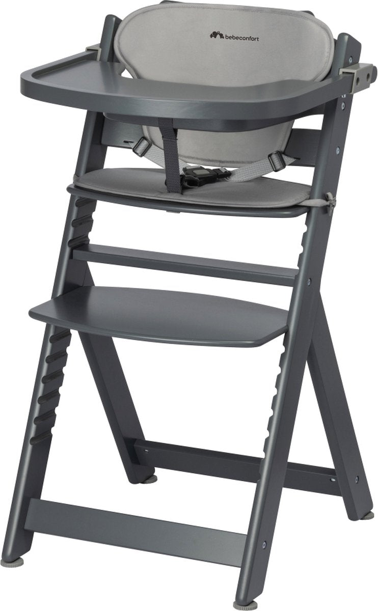 Bebeconfort timba con cuscino riduttore - seggiolone - grigio nebbia - da 6 mesi a 10 anni