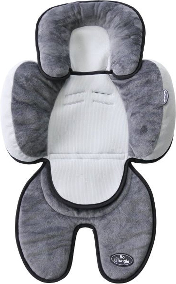 Bo jungle b-snooze grey-black 3 in 1 universeel kussen