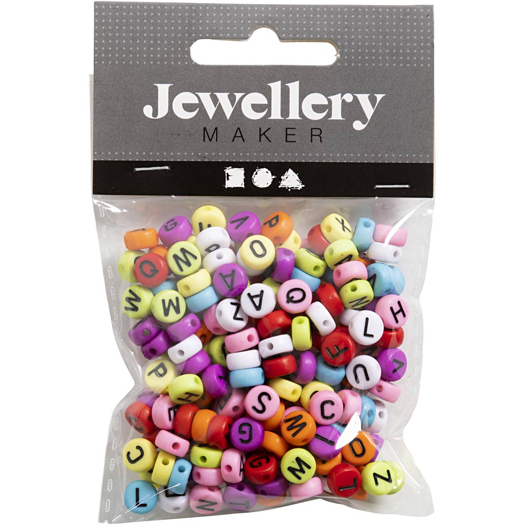 Creative Company Round Letter Perline Colours, 25 grammi