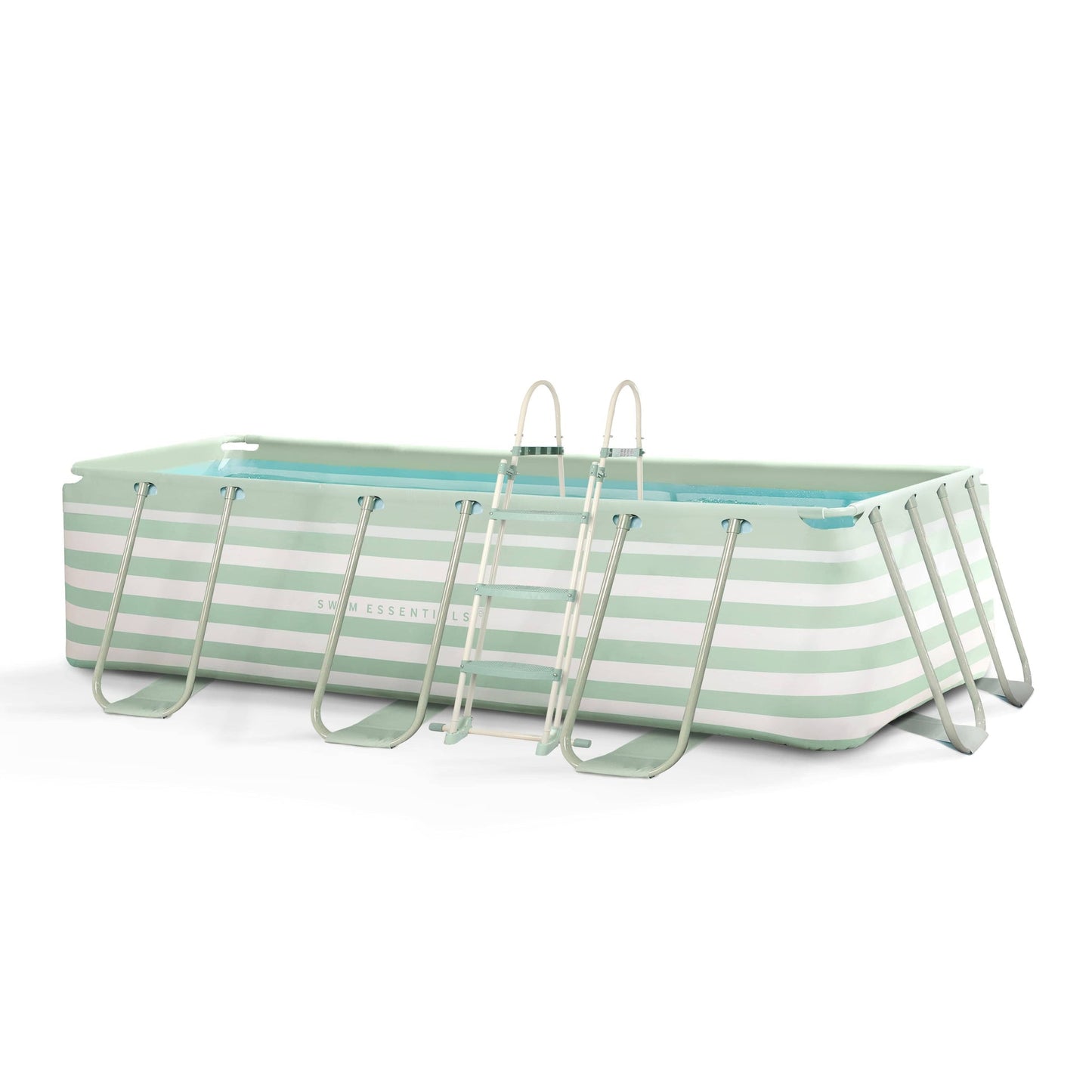 Escalera de piscina de plástico verde 107 cm