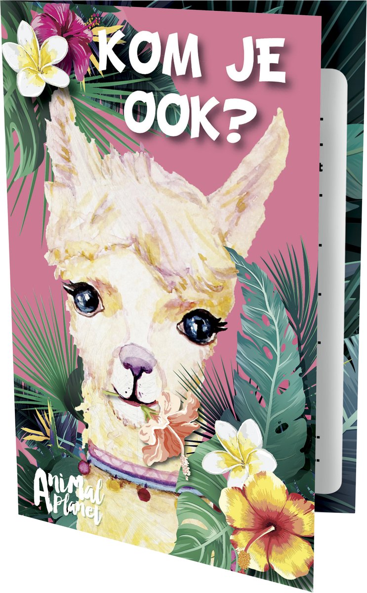 Invitaciones animal planet alpaca, 6 uds.