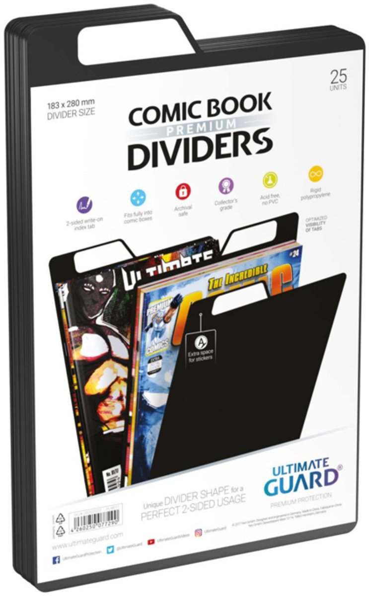 Ultimate guard comic book dividers (25) - black