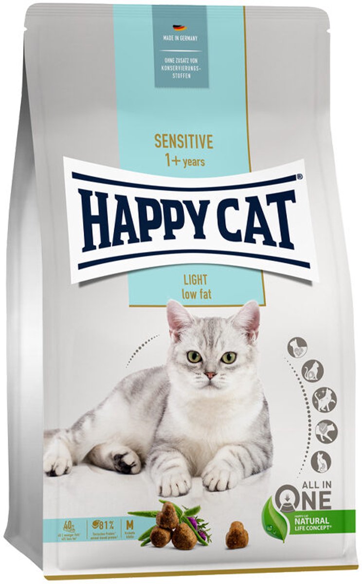 Comida ligera para gatos Happy cat care - 10 kg