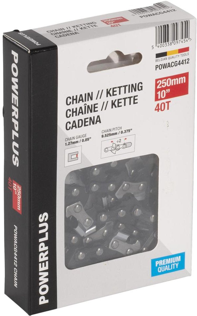 Powerplus - powacg4412 - cadena - 10 - 250 mm - 40 dientes - premium