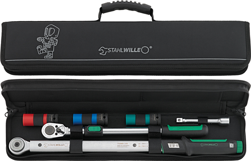 Set di chiavi dinamometriche Stahlwille 40-200nm 1 2 incluso cricchetto telescopico