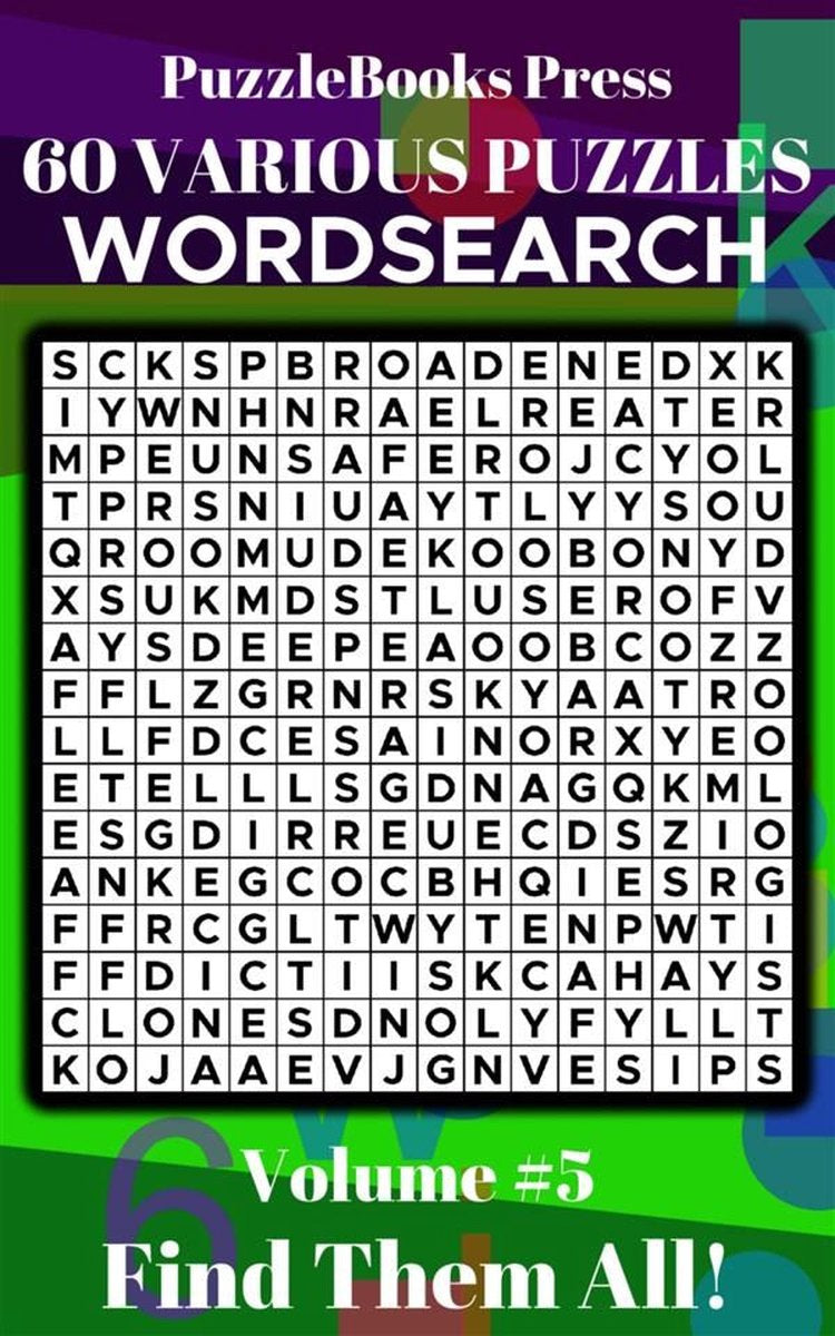 Puzzlebooks stampa wordsearch – volume 5