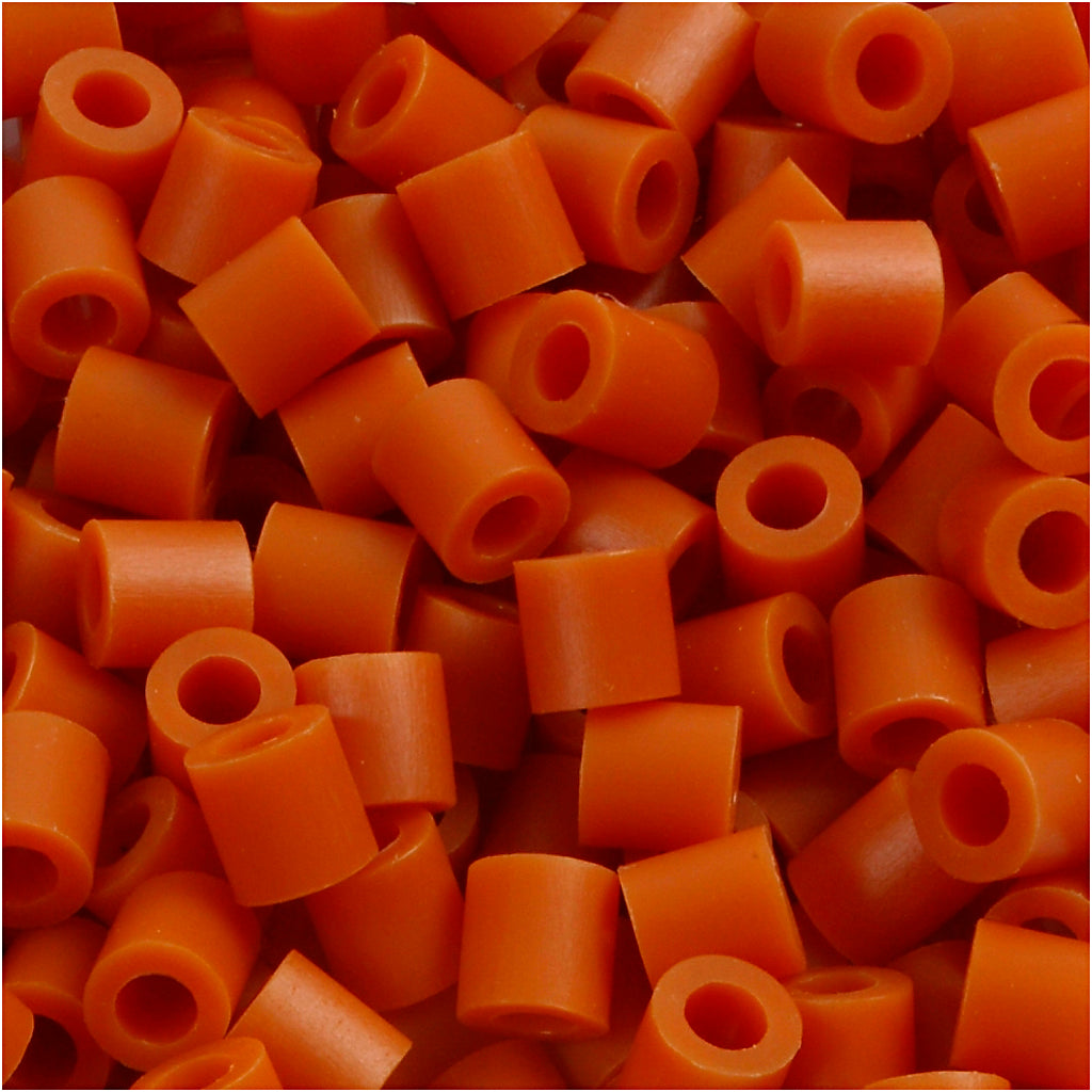 Perline termoadesive Nabbi, misura 5x5 mm, misura buco 2,5 mm, media, marrone rossastro (32254), 6000 pezzi 1 scatola