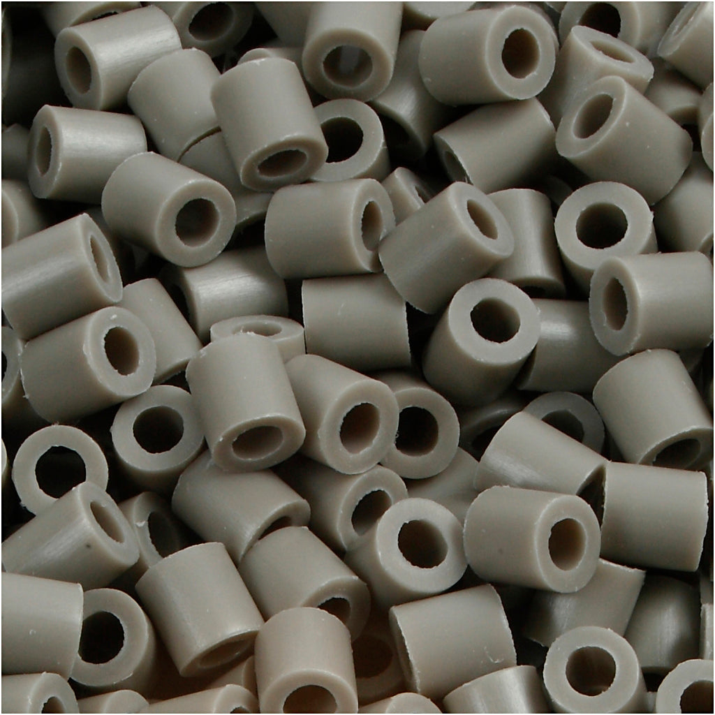 Perline termoadesive Nabbi, misura 5x5 mm, misura buco 2,5 mm, medie, cenere (32226), 6000 pezzi 1 scatola