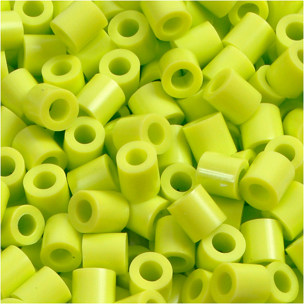 Perline termoadesive Nabbi, misura 5x5 mm, misura buco 2,5 mm, media, verde lime (32241), 1100 pezzi 1 scatola