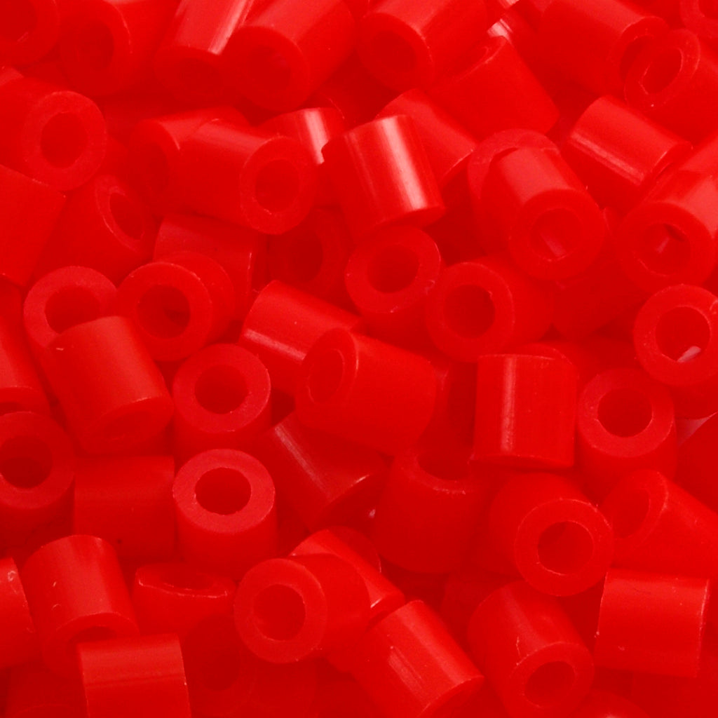 Cuentas para planchar Nabbi, medidas 5x5 mm, medida de agujero 2,5 mm, medianas, rojo claro (32225), 1100 piezas 1 caja