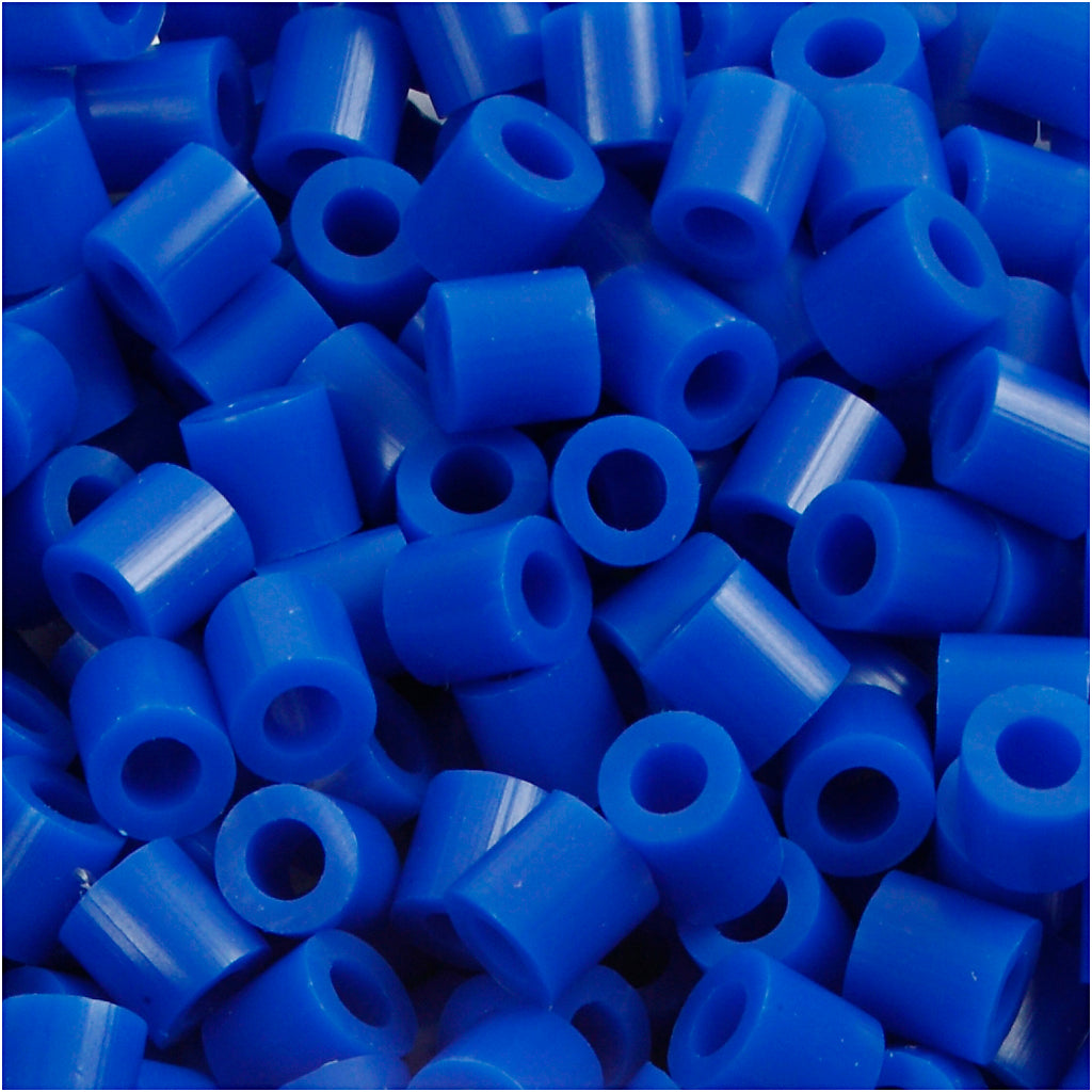 Perline termoadesive Nabbi, misura 5x5 mm, misura buco 2,5 mm, media, blu scuro (32232), 1100 pezzi 1 scatola