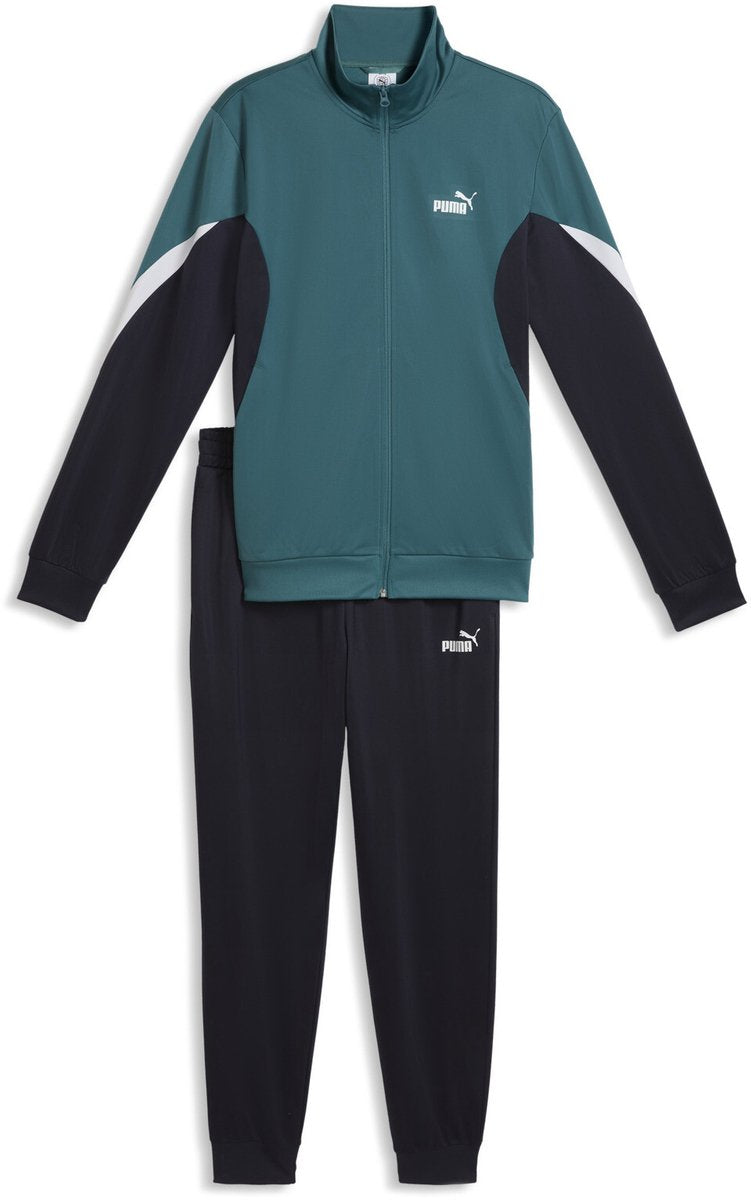 Tuta da ginnastica unisex Puma Ess Block Poly Suit - Emerald Ice