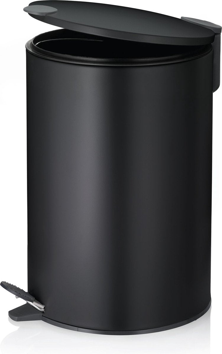 Pattumiera a pedale Kela, 12 l, nera - | opaco