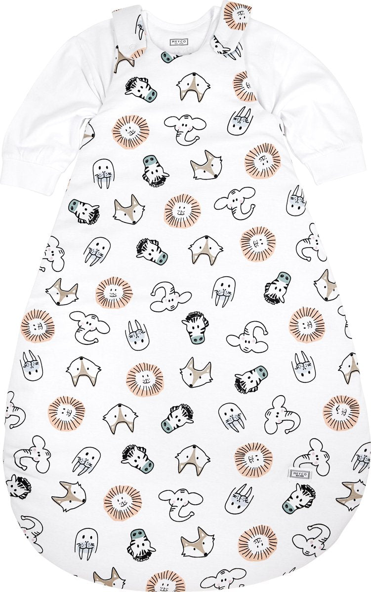 Meyco baby animale sacco nanna rotondo in due pezzi - multicolore - 74 80 - 2,5 tog