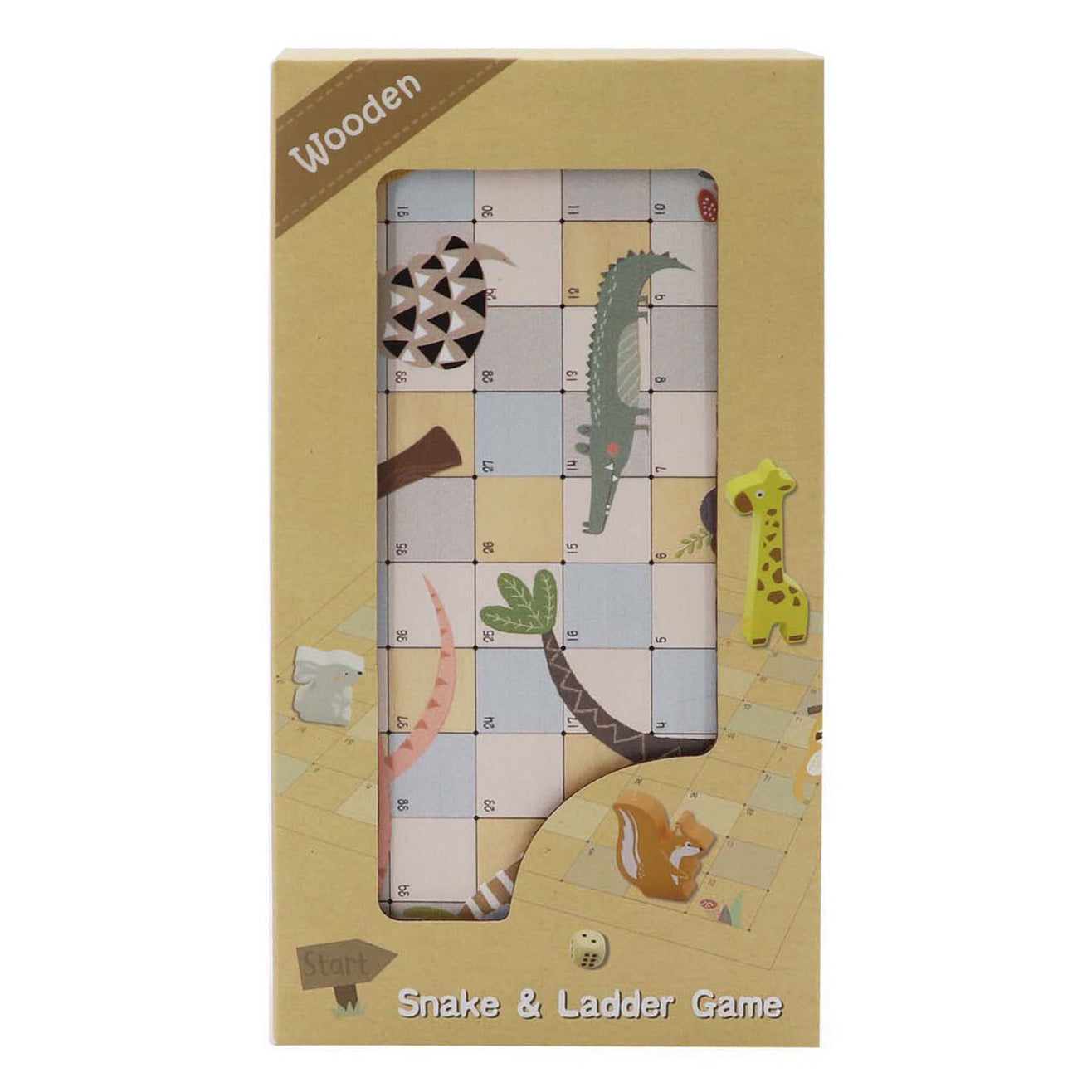 Gioco di serpenti e scale in legno