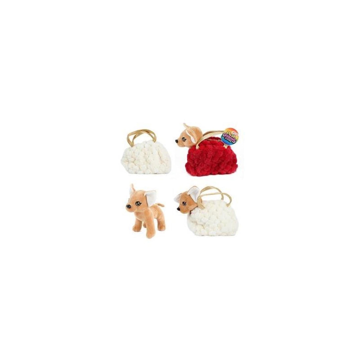 Toi-toys toi toys pluche hond chihuahua in bling bling handtas 24x13x20cm