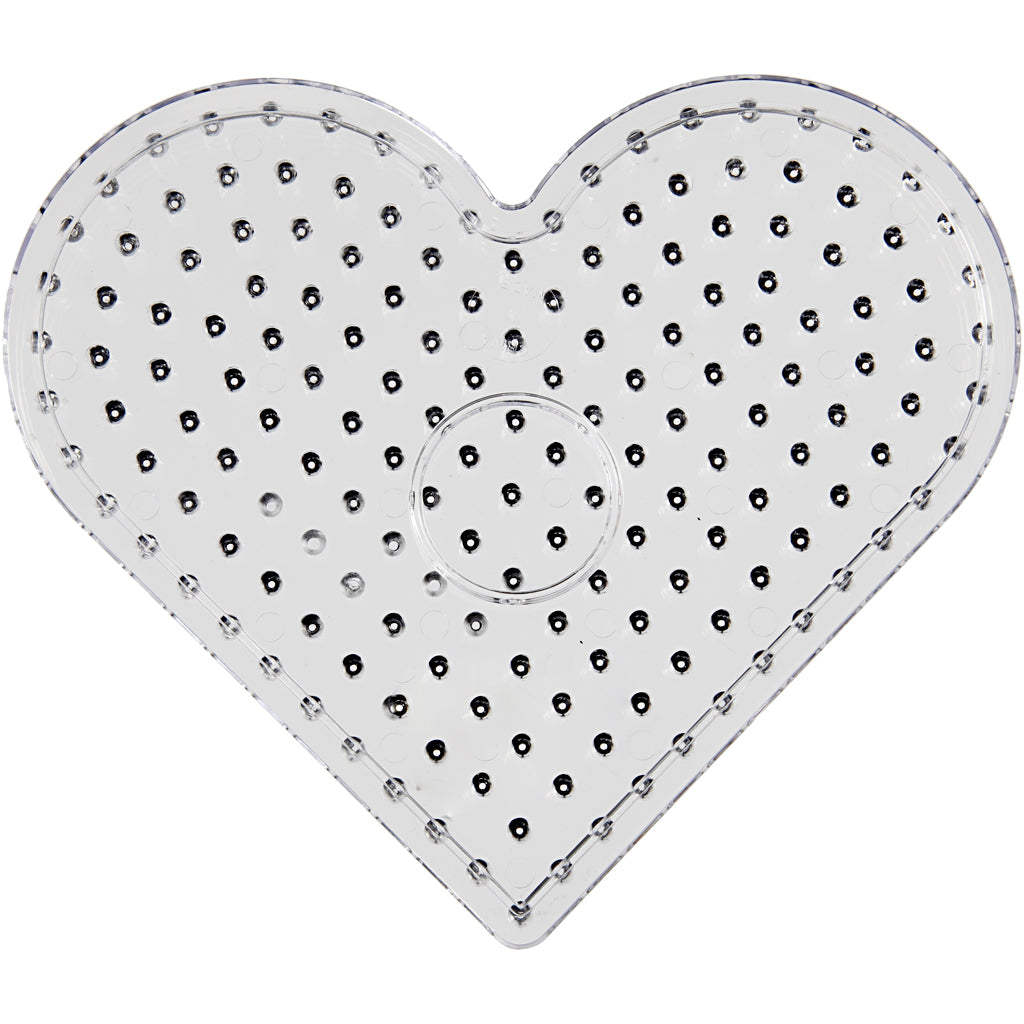 Piatto base Creativ Company, cuore, misura 17,5x17,5 cm, jumbo, trasparente, 1 pezzo