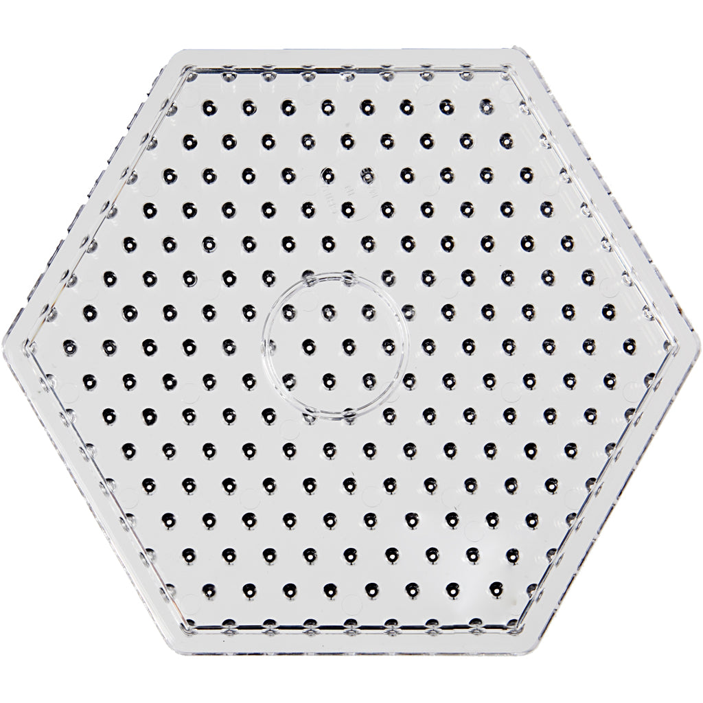 Placa base Creativ Company, hexagonal, tamaño 17,5x17,5 cm, jumbo, transparente, 1 unidad