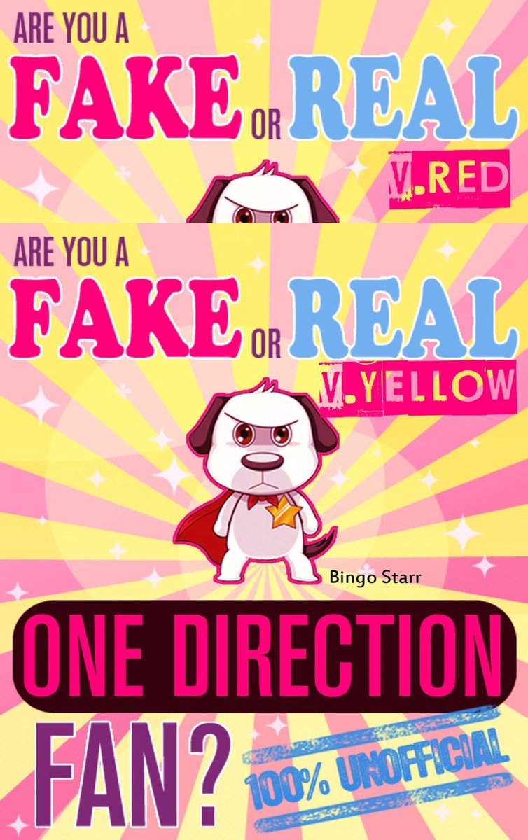 Sei un fan falso o vero dei One Direction? versione bundle - rosso e giallo - il gioco da viaggio con quiz e curiosità non ufficiale al 100%.
