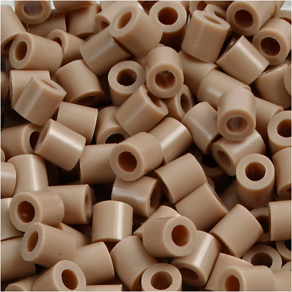 Perline fotografiche Nabbi, misura 5x5 mm, misura buco 2,5 mm, medie, beige (6), 6000 pezzi 1 scatola