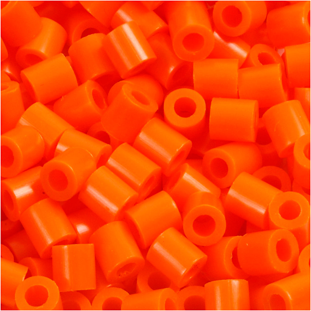 Perline fotografiche Nabbi, misura 5x5 mm, misura buco 2,5 mm, media, arancione brillante (13), 6000 pezzi 1 scatola