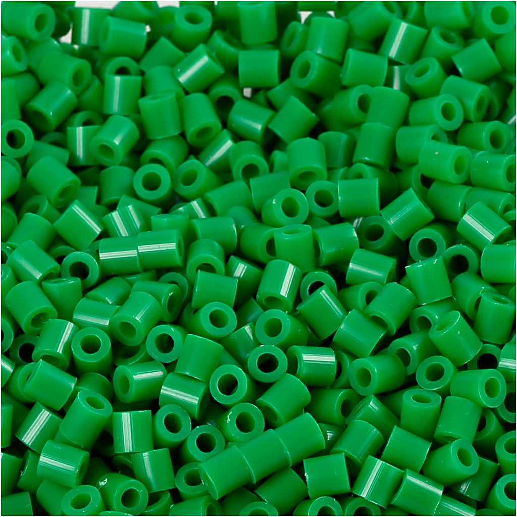 Cuentas fotográficas Nabbi, medidas 5x5 mm, medida agujero 2,5 mm, medianas, verde (16), 6000 piezas 1 caja
