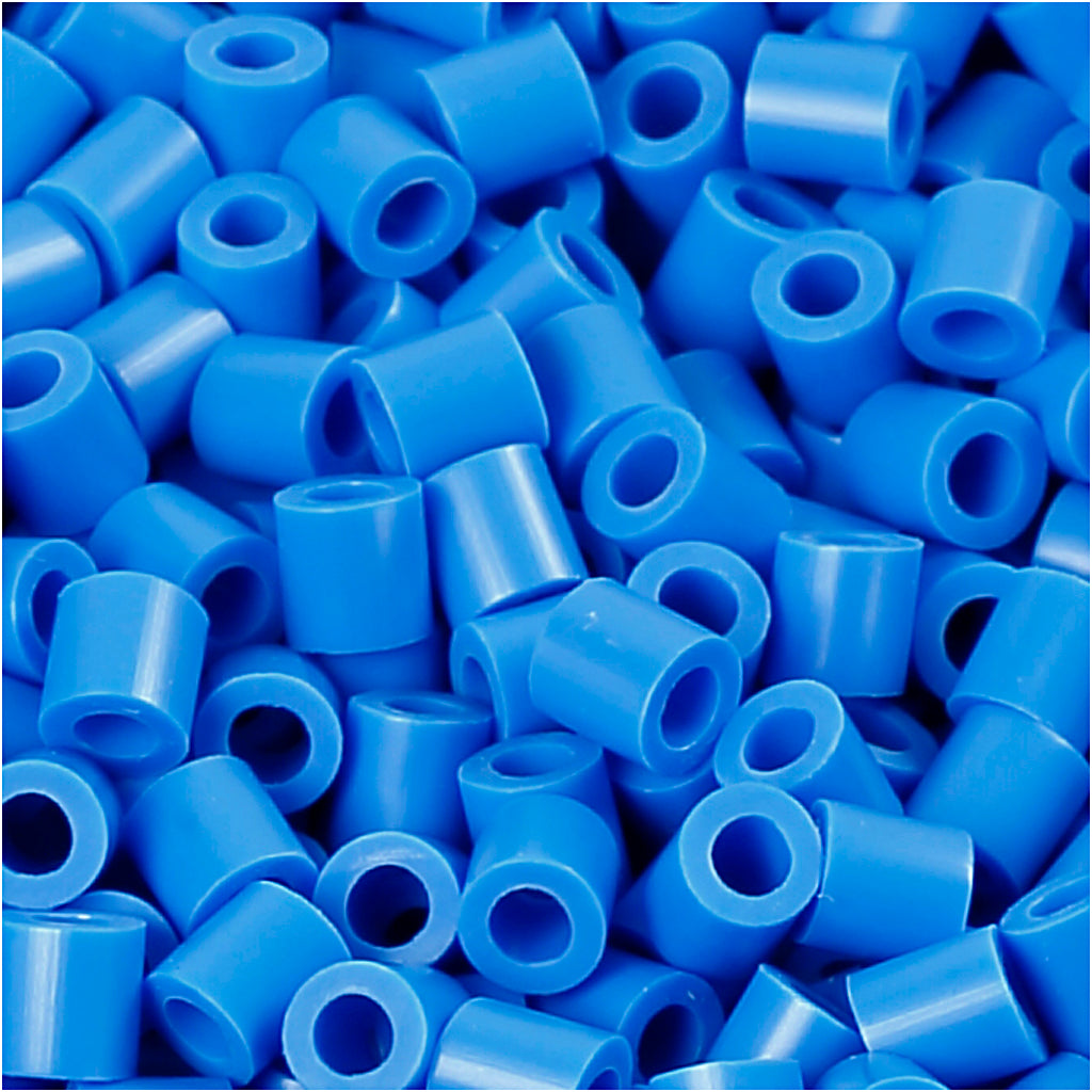 Cuentas fotográficas Nabbi, medidas 5x5 mm, medida agujero 2,5 mm, medianas, azul (17), 6000 piezas 1 caja