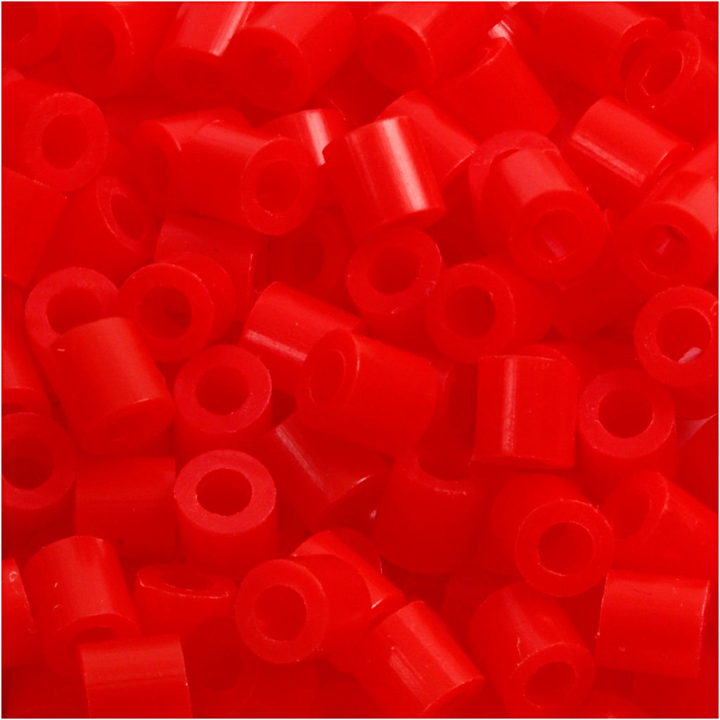 Perline fotografiche Nabbi, misura 5x5 mm, misura buco 2,5 mm, media, rosso (19), 6000 pezzi 1 scatola