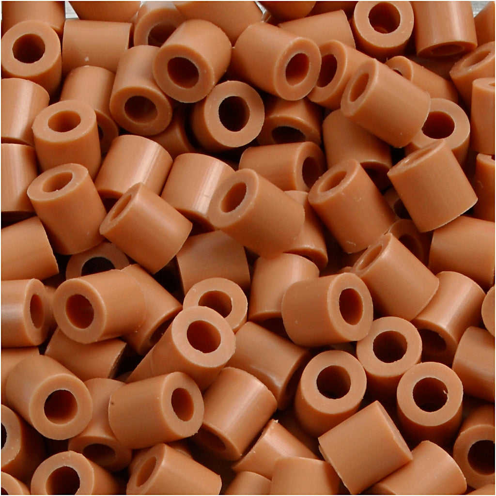 Cuentas fotográficas Nabbi, medidas 5x5 mm, medida agujero 2,5 mm, medianas, marrón claro (20), 6000 piezas 1 caja