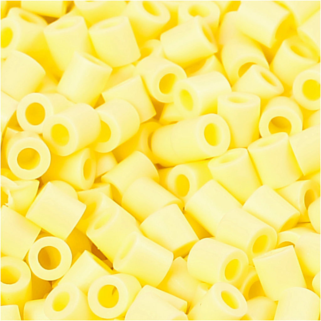 Perline fotografiche Nabbi, misura 5x5 mm, misura buco 2,5 mm, media, giallo chiaro (21), 1100 pezzi 1 scatola