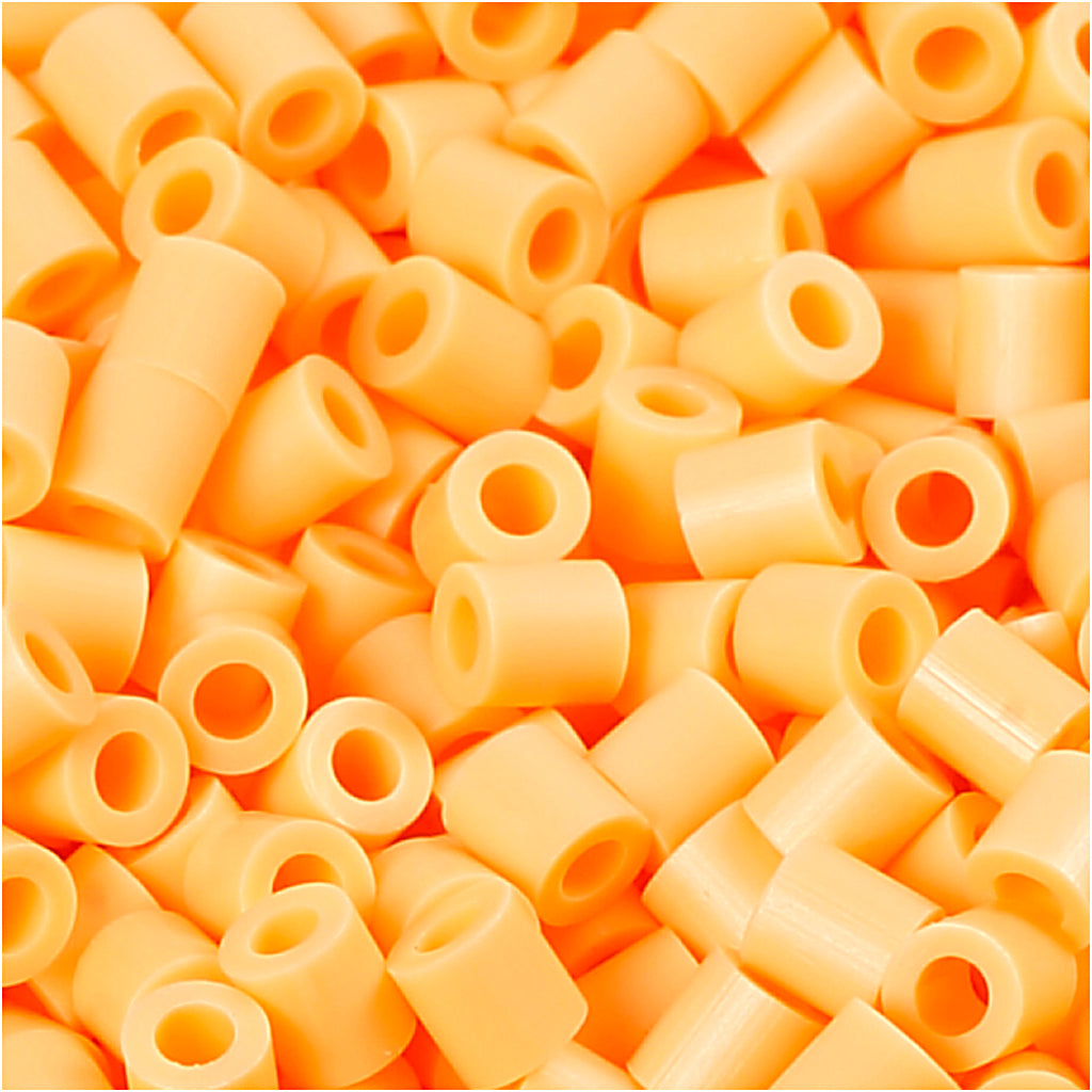 Perline fotografiche Nabbi, misura 5x5 mm, misura buco 2,5 mm, medie, arancione chiaro (26), 1100 pezzi 1 scatola