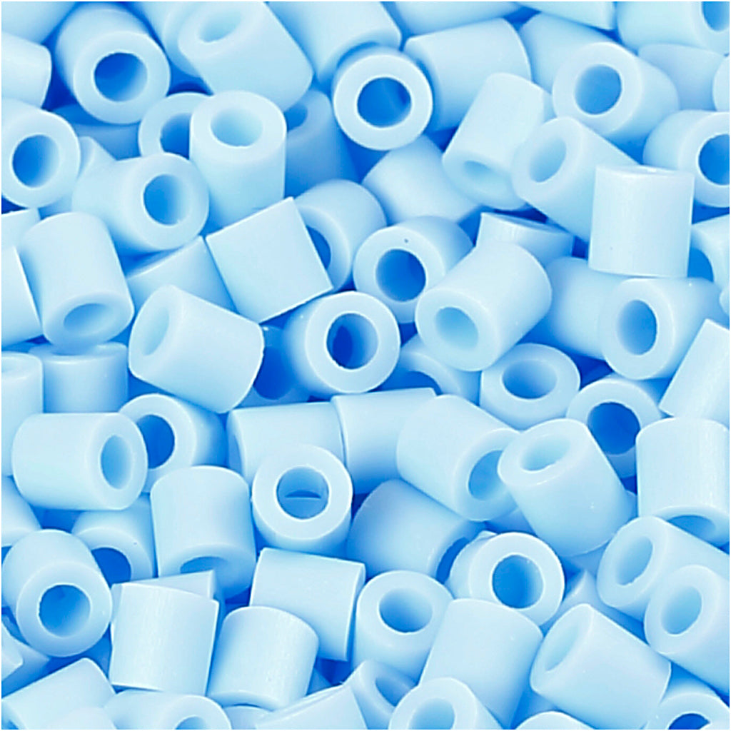 Cuentas fotográficas Nabbi, medidas 5x5 mm, medida agujero 2,5 mm, medianas, azul claro (28), 1100 piezas 1 caja