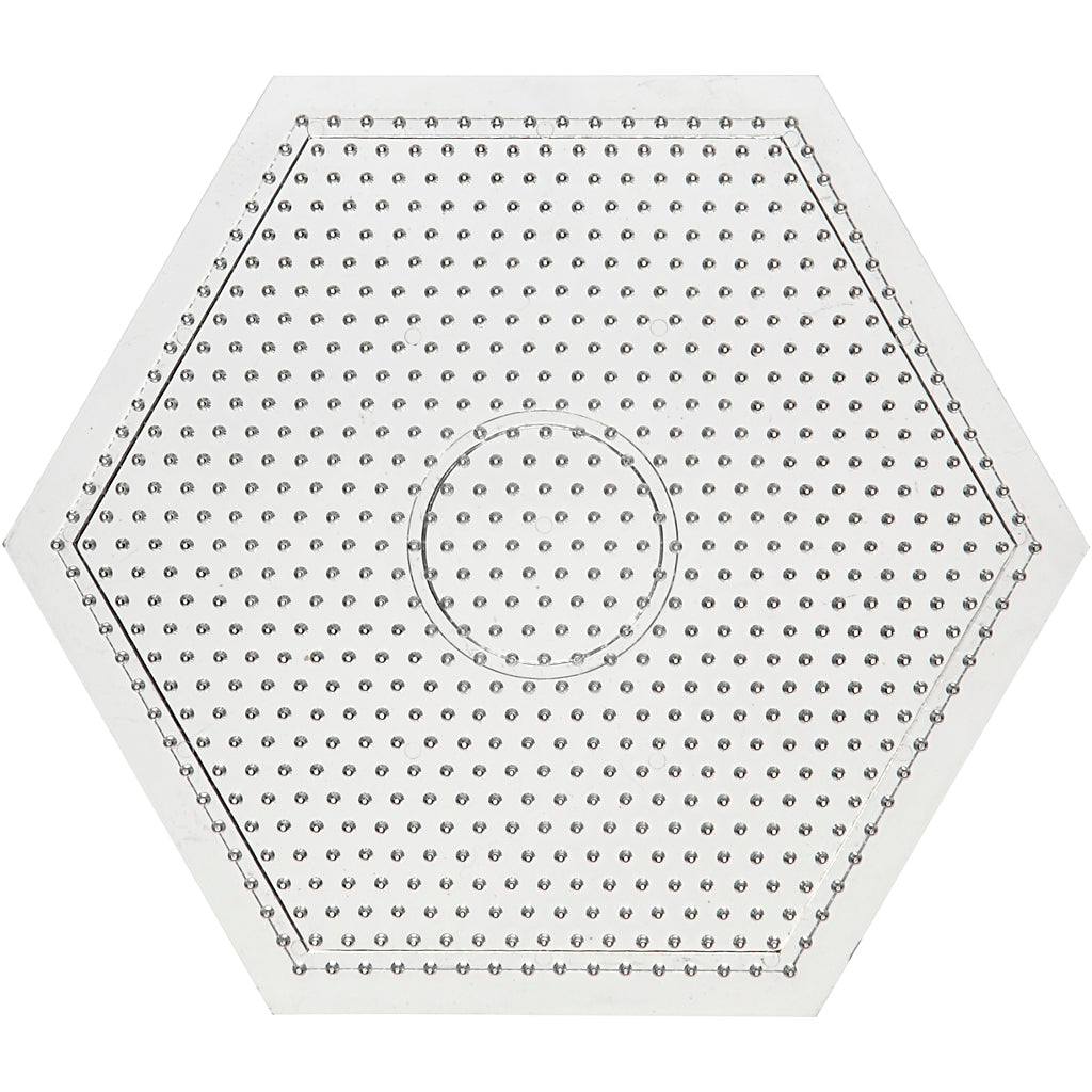 Placa base Creativ Company, hexágono grande, tamaño 15x15 cm, mediana, transparente, 1 unidad