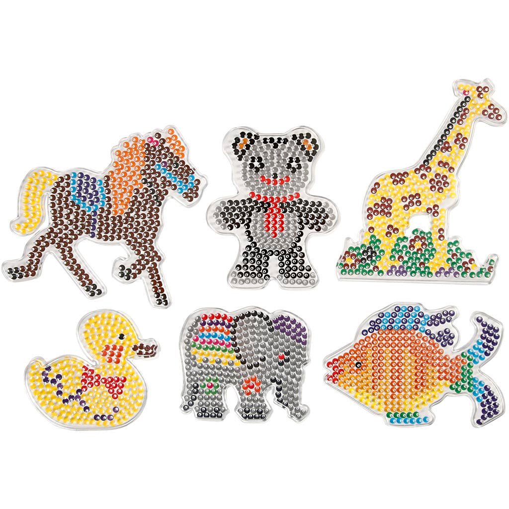Piatto base Creativ Company, anatra, elefante, giraffa, orso, cavallo e pesce, misura 10x11-13x16,5 cm, medio, 6 pezzi 1 scatola