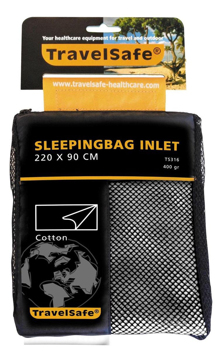 Travelsafe cotton inlet - deken - 1pers. - beige brown