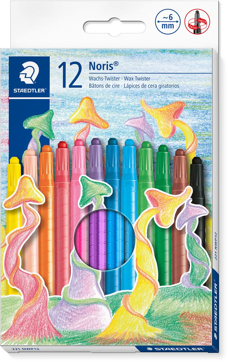 Staedtler speelgoed | creatief artwork diy - noris club wax twister - set 12 st
