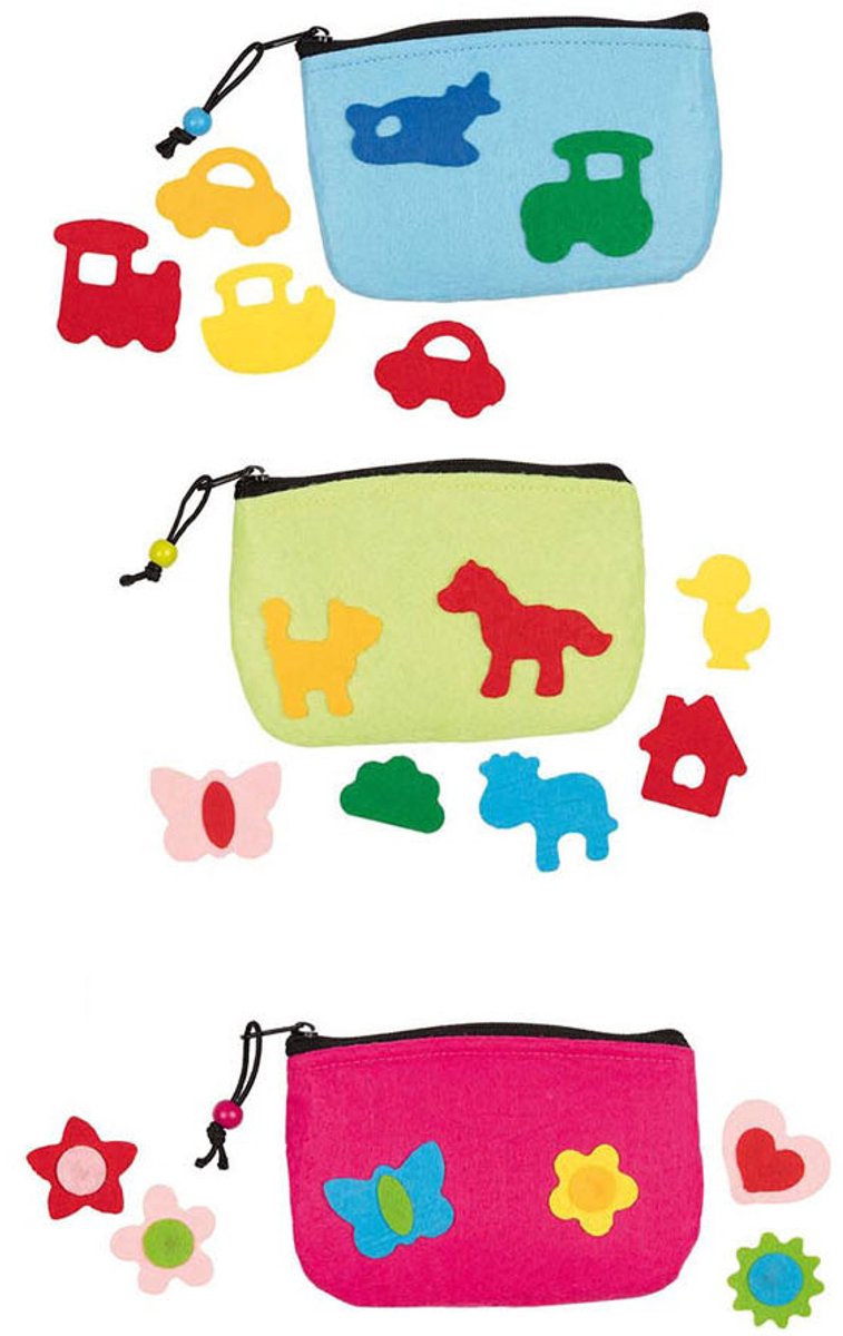 Juego de manualidades de decoración de bolsas de fieltro de Goki