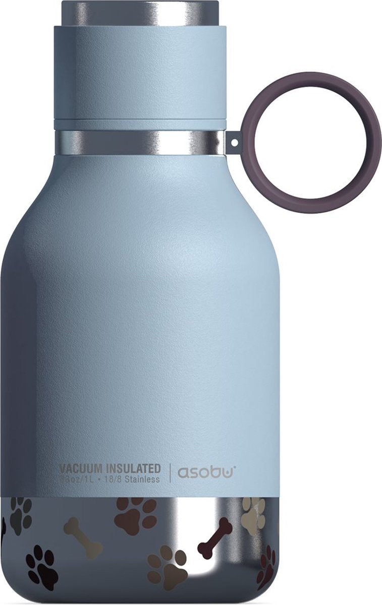 Botella para comedero para perros Asobu inoxidable - azul