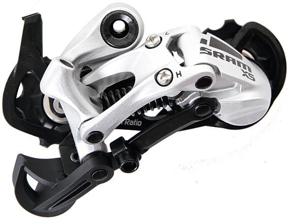 Derail posteriore SRAM. X5 9-SP Med.Cage SIL.