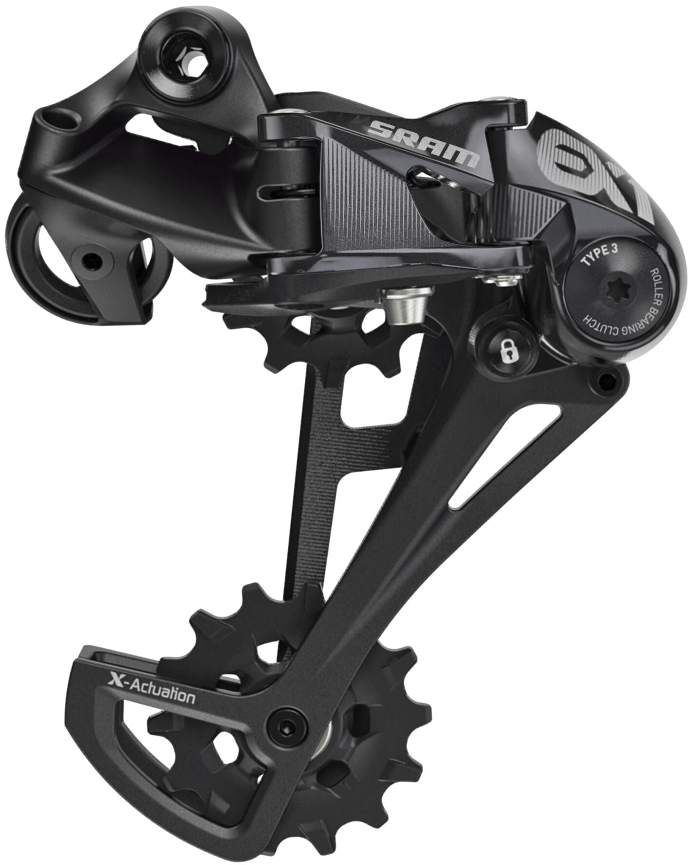 Descarrilación trasera de sram. EX1 8-sp., Alu, negro