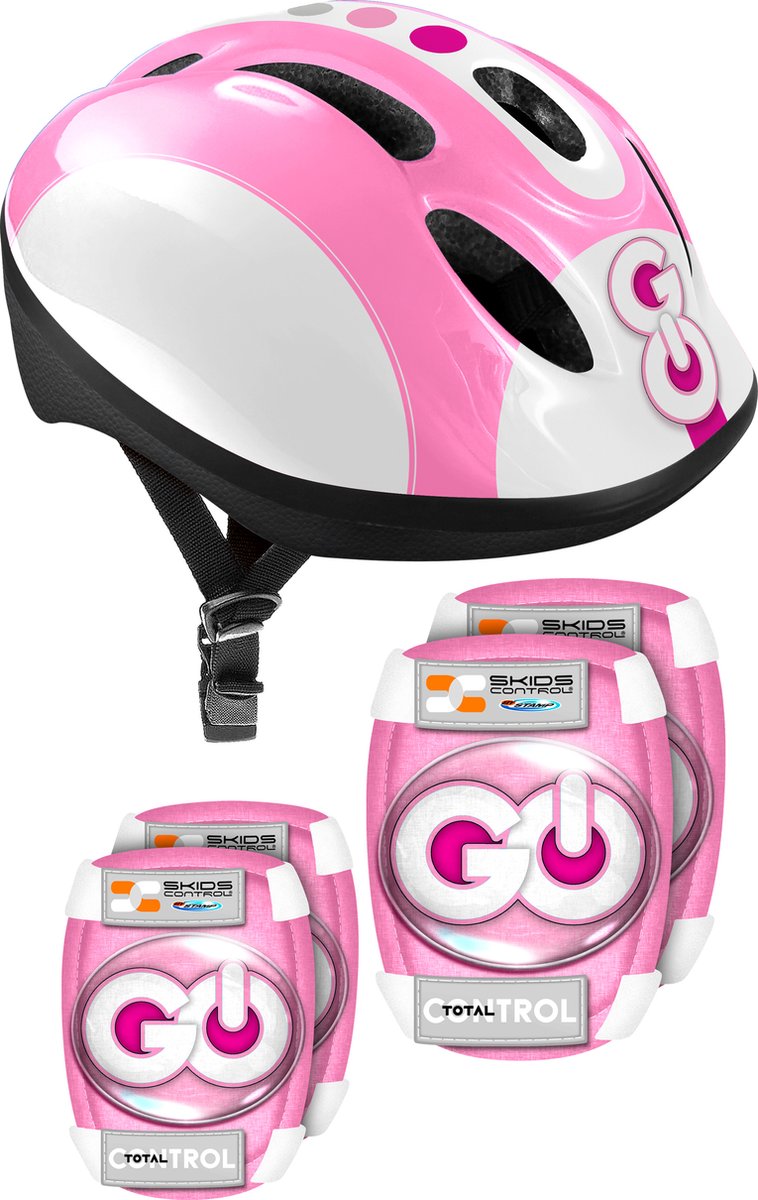 Timbro casco + ginocchiere bambina, controllo derapata