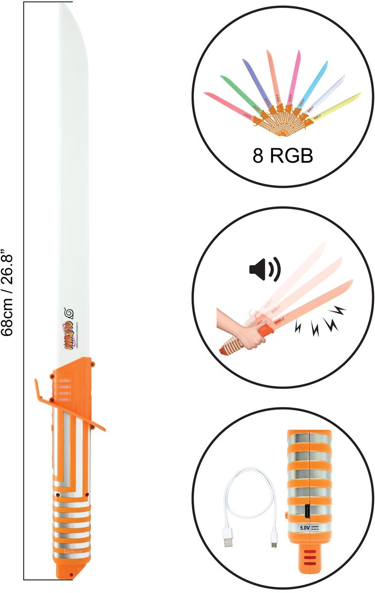 Lexibook Naruto spada laser led con effetti sonori