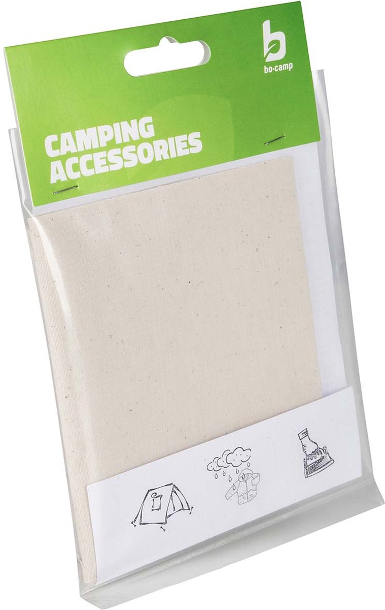 Bo-camp - paño reparador - termoadhesivo - algodón - blanco