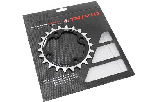 Trivio - Corona MTB 22t. 9 10 velocità 64 bcd 4 bracci